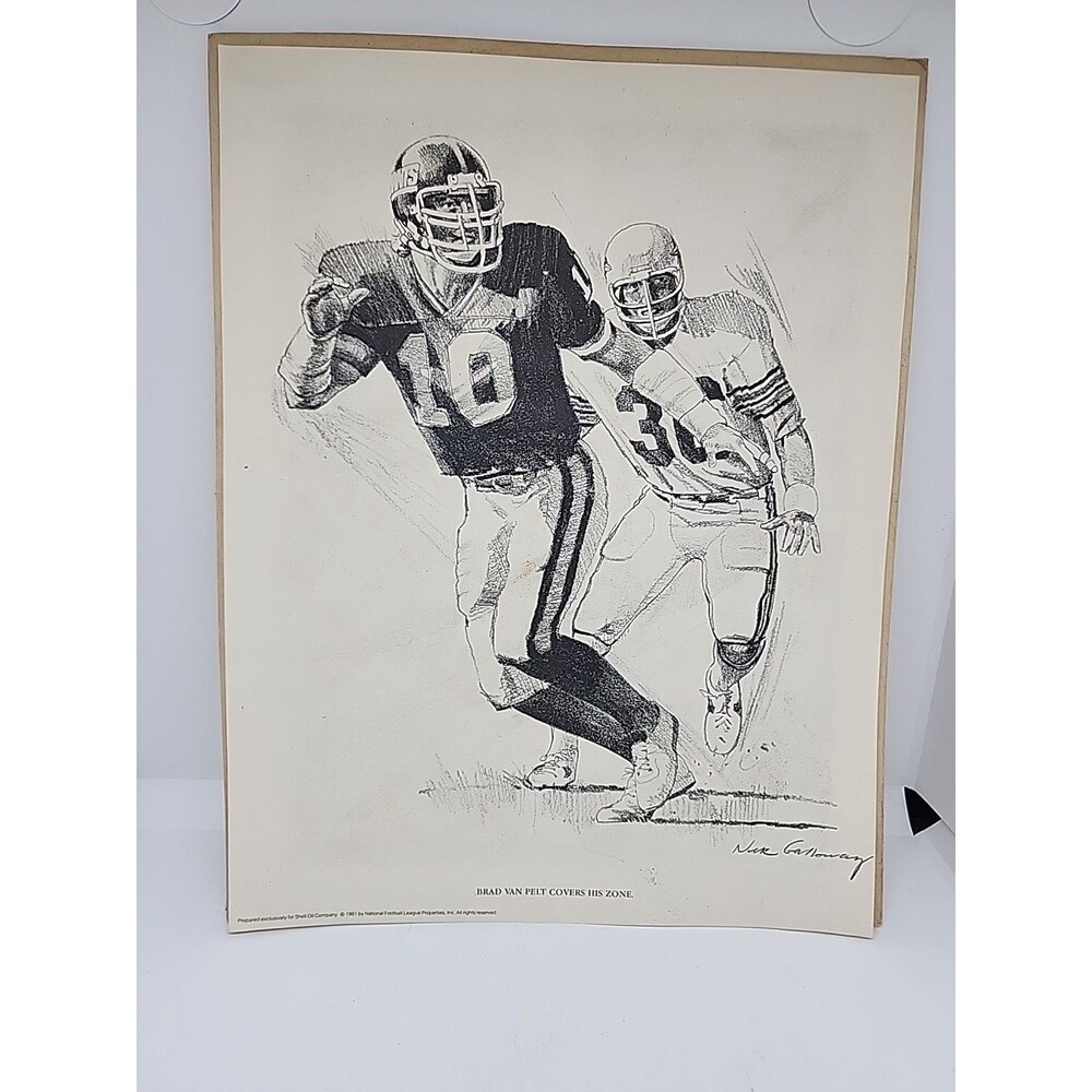 1981 Shell Oil Brad Van Pelt NY Giants by Nick Galloway